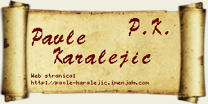 Pavle Karalejić vizit kartica